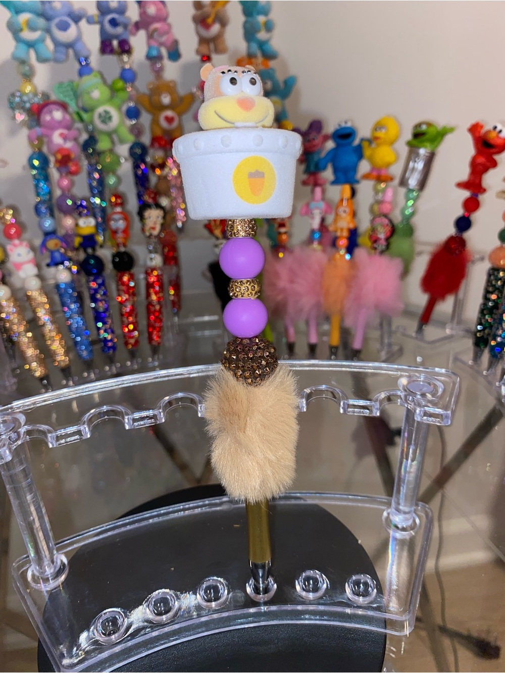 Sandy Cheeks Beaded Pen - Cute Character Design